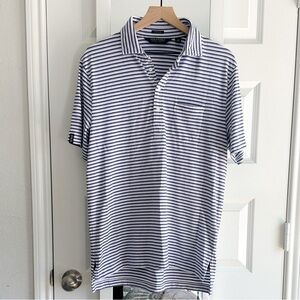 Polo Golf Ralph Lauren Stripe Purple Navy Stretch Lisle Medium